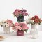 Artificial Flowers Bouquet – Faux Silk Peony, Hydrangea & Camellia with Leaves and Bushy Stems for Home, Table Centerpieces, Wedding, Party & Seasonal Décor